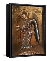 Figure of An Angel from 12th century Byzantine Mosaic on Cupola of the Martorana Church in Palermo-null-Framed Stretched Canvas