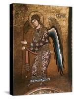 Figure of An Angel from 12th century Byzantine Mosaic on Cupola of the Martorana Church in Palermo-null-Stretched Canvas