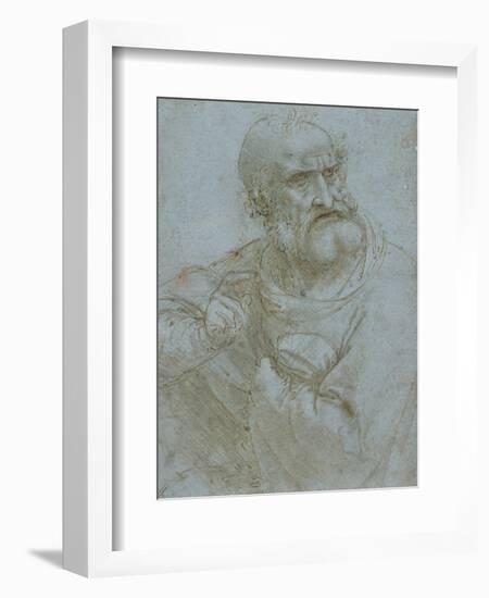 Figure of an Apostle, c.1495-Leonardo Da Vinci-Framed Giclee Print