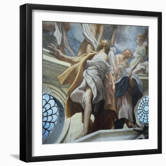 Figure of Apostle, Detail of Frescoes of Dome of Parma Cathedral-Antonio Allegri Da Correggio-Framed Giclee Print