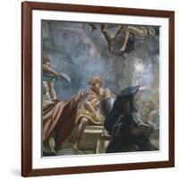 Figure of Apostle, Detail of Frescoes of Dome of Parma Cathedral-Antonio Allegri Da Correggio-Framed Giclee Print