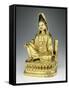 Figure of Avolokitesvara Guanyin, Qing Dynasty-null-Framed Stretched Canvas