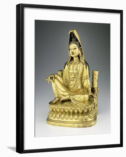 Figure of Avolokitesvara Guanyin, Qing Dynasty-null-Framed Giclee Print