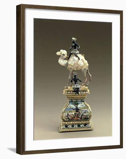 Figure of Camel Made from Baroque Pearls-null-Framed Photographic Print