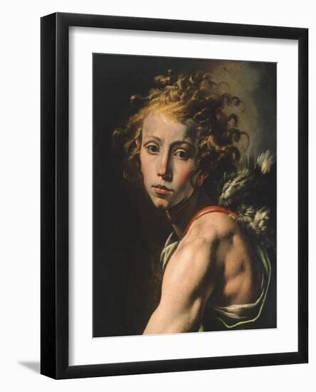 Figure of David, Detail from David with Head of Goliath-Tanzio da Varallo-Framed Giclee Print
