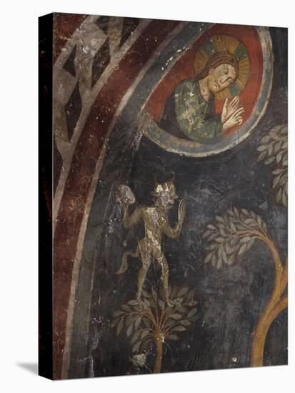 Figure of Demon and Christophany, 12th Century-null-Stretched Canvas