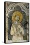 Figure of Female of Facade of Monastery of St Scholastica, Subiaco, Italy-null-Framed Stretched Canvas