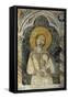 Figure of Female of Facade of Monastery of St Scholastica, Subiaco, Italy-null-Framed Stretched Canvas