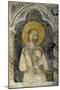 Figure of Female of Facade of Monastery of St Scholastica, Subiaco, Italy-null-Mounted Giclee Print