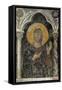 Figure of Female of Facade of Monastery of St Scholastica, Subiaco, Italy-null-Framed Stretched Canvas