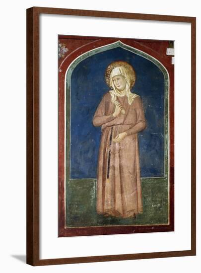 Figure of Female Saint Detail, 13th Century-null-Framed Giclee Print