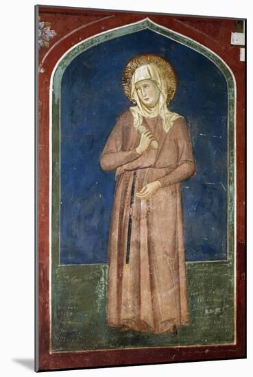 Figure of Female Saint Detail, 13th Century-null-Mounted Giclee Print