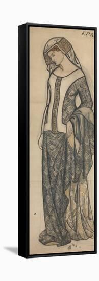 Figure of Guinevere-William Morris-Framed Stretched Canvas