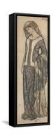 Figure of Guinevere-William Morris-Framed Stretched Canvas