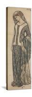 Figure of Guinevere-William Morris-Stretched Canvas