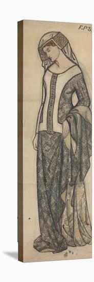 Figure of Guinevere-William Morris-Stretched Canvas