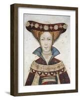 Figure of Hippolyta, Detail of a Fresco-Giacomo Jaquerio-Framed Giclee Print