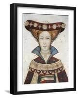 Figure of Hippolyta, Detail of a Fresco-Giacomo Jaquerio-Framed Giclee Print