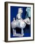 Figure of Knight, Blue Turquoise Ceramic Statue, from Gorgan, Iran-null-Framed Giclee Print