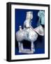 Figure of Knight, Blue Turquoise Ceramic Statue, from Gorgan, Iran-null-Framed Giclee Print