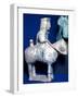 Figure of Knight, Blue Turquoise Ceramic Statue, from Gorgan, Iran-null-Framed Giclee Print