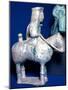 Figure of Knight, Blue Turquoise Ceramic Statue, from Gorgan, Iran-null-Mounted Giclee Print