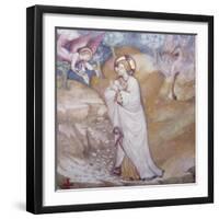 Figure of Male Between Angel and Demon Fresco in Chapel of Angels in Monastery of St Scholastica-null-Framed Premium Giclee Print