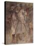Figure of Man Playing Trumpet, Detail-Girolamo Romanino-Stretched Canvas