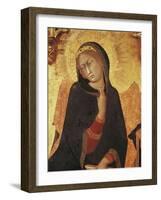 Figure of Mary, Detail of the Annunciation with St Ansano and St Massima, 1333-Simone Martini-Framed Giclee Print