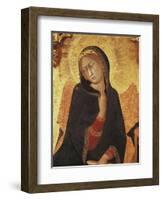 Figure of Mary, Detail of the Annunciation with St Ansano and St Massima, 1333-Simone Martini-Framed Giclee Print