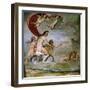 Figure of Nereids, Detail from Frescoes in Hall of Zodiac of Palazzo Odescalchi at Bassano Romano-null-Framed Giclee Print