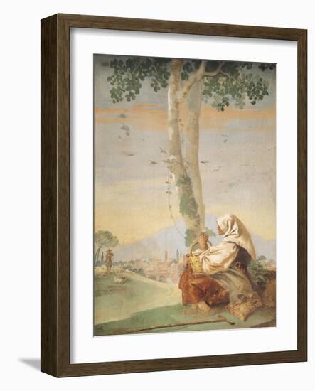 Figure of Peasant-Giambattista Tiepolo-Framed Giclee Print