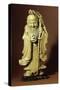 Figure of Shou Lao, the Chinese God of Longevity, Holding a Staff and a Peach from Which a Crane…-null-Stretched Canvas