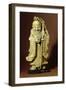 Figure of Shou Lao, the Chinese God of Longevity, Holding a Staff and a Peach from Which a Crane…-null-Framed Giclee Print