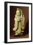 Figure of Shou Lao, the Chinese God of Longevity, Holding a Staff and a Peach from Which a Crane…-null-Framed Giclee Print