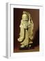 Figure of Shou Lao, the Chinese God of Longevity, Holding a Staff and a Peach from Which a Crane…-null-Framed Giclee Print