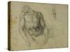 Figure of the Dead Christ and Two Studies of the Right Arm-Michelangelo Buonarroti-Stretched Canvas