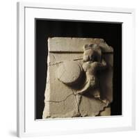 Figure of Warrior, Relief of Ancient Thesaurus-null-Framed Giclee Print