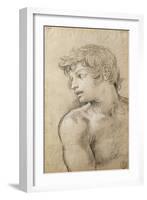 Figure of Young Man Study for Golden Age-Pietro da Cortona-Framed Giclee Print