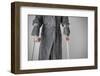 Figure on Crutches-Anthony West-Framed Photographic Print