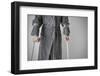 Figure on Crutches-Anthony West-Framed Photographic Print