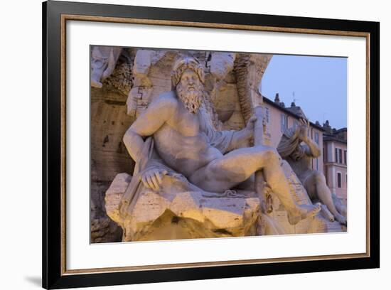 Figure Representing the River Ganges on Bernini's Fountain of the Four Rivers-Stuart Black-Framed Photographic Print