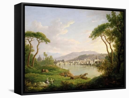 Figure Seated on the Banks of the Arno-William Marlow-Framed Stretched Canvas