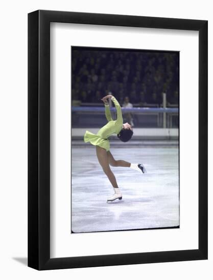 Figure Skater Peggy Fleming Competing in the Olympics-Art Rickerby-Framed Premium Photographic Print