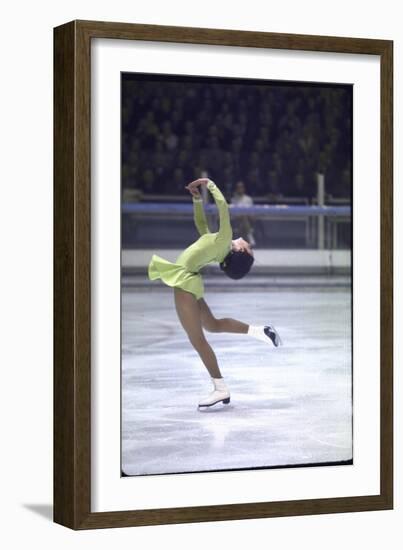 Figure Skater Peggy Fleming Competing in the Olympics-Art Rickerby-Framed Photographic Print