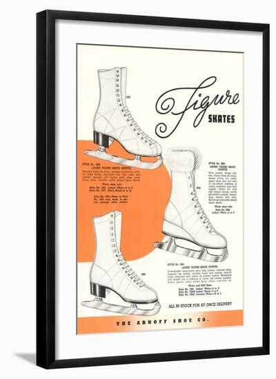 Figure Skates-null-Framed Art Print