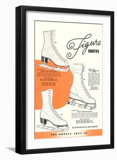 Figure Skates-null-Framed Art Print