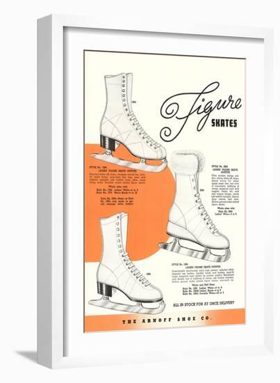 Figure Skates-null-Framed Art Print