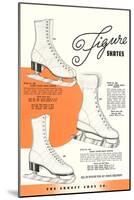 Figure Skates-null-Mounted Art Print