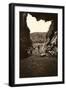 Figure Standing in Cave-Tim Kahane-Framed Photographic Print